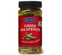 Santa Maria Sliced Green Jalapenos, 500g | Large Pack of Spicy Pickled Mexican Jalapeno | Great with Tacos, Tortilla Chips & Dip or Fajitas!