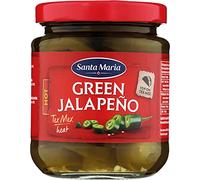 Santa Maria Tex Mex Jalapeno Green Hot (Glass) 215g - Green Jalapeno is Mexican Chili Pepper That Gives a hot Good Taste