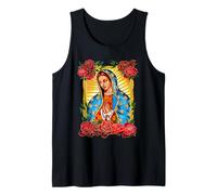 Santa María Virgen de Guadalupe, Rose Flower Señora Reina Tank Top