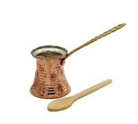 SANTA MARLA Arabic Coffee Pot, Turkish Coffee Maker, Handmade Coffe cooper, Cezve For 1-2 People (Small), Hammered Copper