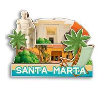 Santa Marta Colombia Wooden 3D Fridge Magnet City Travel Souvenir Cute Refrigerator Stickers Home Kitchen Decoration