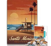 Santa Monica 1000 Piece Jigsaw Puzzle for Adults And Teenagers,Toys Educational Games Stress Relieving Wall Decoration 50x75cm