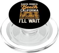 Santa Monica Beach California Name Somewhere PopSockets PopGrip for MagSafe