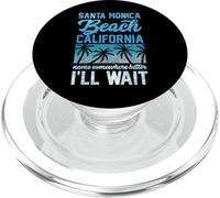 Santa Monica Beach California Name Somewhere PopSockets PopGrip for MagSafe
