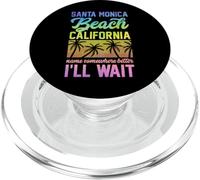 Santa Monica Beach California Name Somewhere PopSockets PopGrip for MagSafe