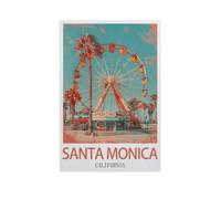 Santa Monica California,Jigsaws Puzzles 1000 Pieces Classic Jigsaws Educational Games Toys,Best Gift for Adults and Kids(50x70cm)-AI93