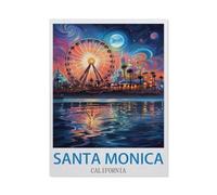Santa Monica California,Jigsaws Puzzles 1000 Pieces Classic Jigsaws Educational Games Toys,Best Gift for Adults and Kids(75x50cm)-CJ88