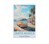 Santa Monica California,Puzzle 1000 Pieces Paper Puzzle Adult Children'S Educational Toy Family Decompression Game(50x70cm)-FT74