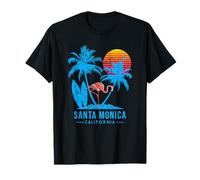 Santa monica, Los angeles, California. Palm trees sunset T-Shirt