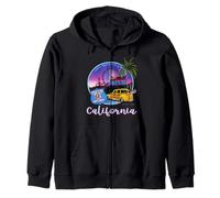 Santa Monica Pier California 66 End Of The Trail Souvenir Zip Hoodie
