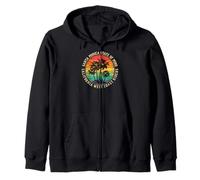 Santa Monica Retro West Coast Surf Rider Zip Hoodie