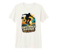 Santa Monica Skatepark Skate The Coast Premium T-Shirt