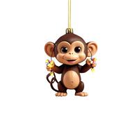 Santa Monkey Ornament - Home For The Holidays - Christmas Tree Ornaments - Zoo Christmas Ornaments - Jungle Animal Ornament - Monkey Gifts