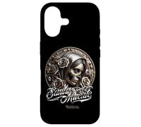 Santa Muerte Design Brushed Steel Look Case for iPhone 17