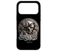 Santa Muerte Design Brushed Steel Look Case for iPhone 17 Pro Max