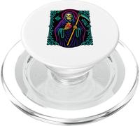 Santa Muerte Flame Heart Sacred Prayer Art PopSockets PopGrip for MagSafe