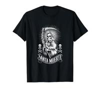 Santa Muerte Folk Saint Spiritual Value Graphic T-Shirt, Men, Black, M