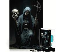 Santa Muerte Jigsaw Puzzles 1000 Piece for Teenagers Enhance Recall Relax Time Exact Edge Creative Gift (38x26cm)