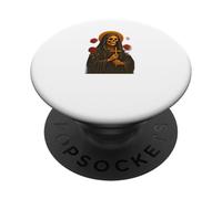 Santa Muerte Mexican Folk Saint Realistic Skull Portrait Art PopSockets Adhesive PopGrip