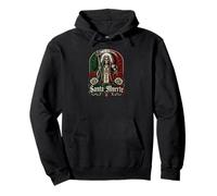 Santa Muerte Mexico Guadalupe Rosary Roses Folk Saint Pullover Hoodie