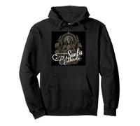 Santa Muerte Praying Rosary Roses Candles Folk Saint Pullover Hoodie