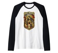 Santa Muerte Ruler of The World Raglan Baseball Tee