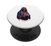 Santa Muerte Sacred Heart Skeleton Rainbow Cloak Art PopSockets Adhesive PopGrip