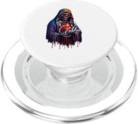 Santa Muerte Sacred Heart Skeleton Rainbow Cloak Art PopSockets PopGrip for MagSafe