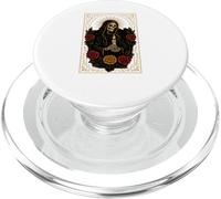 Santa Muerte Skull Roses Candle Memento Prayer Card PopSockets PopGrip for MagSafe