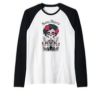 Santa Muerte Spiritual Folk Saint Raglan Baseball Tee