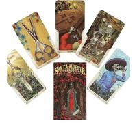 Santa Muerte Tarot - Esoteric Tarot Cards with Mexican Skeleton Illustrations | Complete Deck 78 Cards + Hard Box | Divination, Collection, Magical Gift