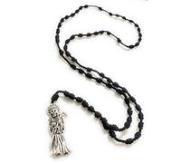Santa Muerte thread rosary. Rosario de hilo de la Santa Muerte. (Black)