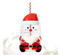 Santa Mug - 20oz Christmas Glass Jar, Festive Drinks Cup, Reusable Drinkware for Festive Drinks | Christmas Cups for Chocolate, Birthday, Cocktail, Urla