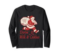 Santa Needs A PR Christmas Holiday 5k Fun Run Long Sleeve T-Shirt