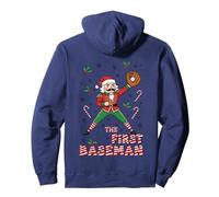 Santa Nutcracker Baseball Christmas The First Baseman Pullover Hoodie