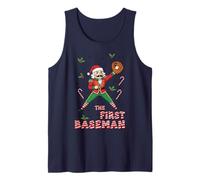 Santa Nutcracker Baseball Christmas The First Baseman Tank Top