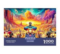 Santa on MotorcycleOverwhelming 1000-Piece Jigsaw Puzzles for Adults A Crusade Through Impossible, Hard, And Difficult Challenging Puzzle Games - The Most Prestigious Gift for Adult And Teenage Conqu