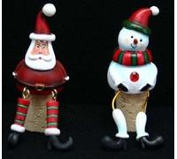 Santa Or Snowman Xmas Bottle Stopper By Gisela Graham
