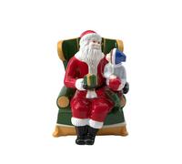 Santa Ornament Villeroy & Boch 15cm Porcelain on Armchair Festive Decor