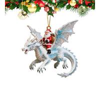 Santa Ornaments 2D Santa Riding Flying Dragon Decoration