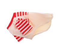 Santa Outfit for Dogs Striped Suspender Style Soft Cloth Shirt | Material, Abrasion Resistant Machine Washable Breathable Fabric, for Holiday Activities and Family Get-togethers