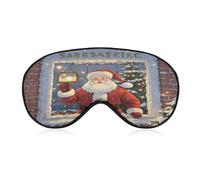 Santa Outside The Window (3) Eye Mask, Adjustable Strip, Blocks Light Sleep Mask, Sleep Eye Mask for Night Sleeping Travel Nap 8.1 * 4.1 Inches