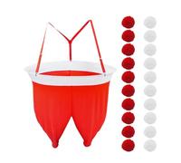 Santa Pants Snowball Toss Game with 20 Balls - Giant Holiday Throwing Game for Christmas Parties, Stage Performances & Family Gatherings