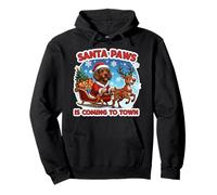 Santa Paws Is Coming Christmas American Water Spaniel Dog Pullover Hoodie