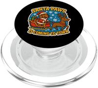 Santa Paws Is Coming To Town Christmas Dachshund Dog Owner PopSockets PopGrip for MagSafe