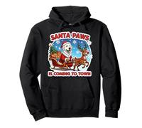 Santa Paws Is Coming To Town Christmas Great Pyrenees Dog Pullover Hoodie