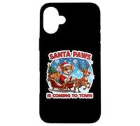 Santa Paws Is Coming To Town Christmas Pet Mouse Owner Lover Case for iPhone 16 Plus