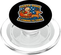 Santa Paws Is Coming To Town Christmas Poodle Dog Owner Xmas PopSockets PopGrip for MagSafe