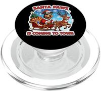Santa Paws Is Coming To Town Christmas Welsh Terrier Dog Fun PopSockets PopGrip for MagSafe