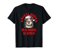 Santa Paws is Coming to Town with Christmas Aussie T-Shirt